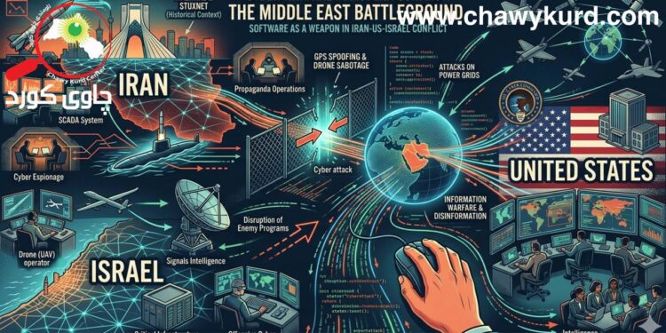 شەڕی ئەلیکترۆنی یان سایبێری لە ململانێی ئێران و ئەمریکا و ئیسرائیل؛ ڕۆڵی نەرمەکاڵا لە شەڕی مۆدێرن