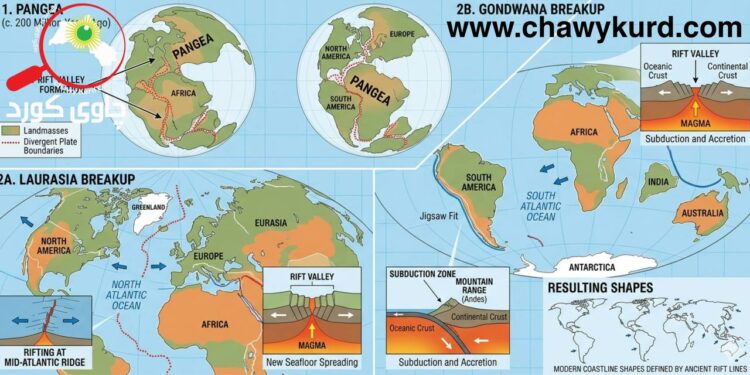 بیردۆزی دروستبوونی شێوەی کیشوەرەکان