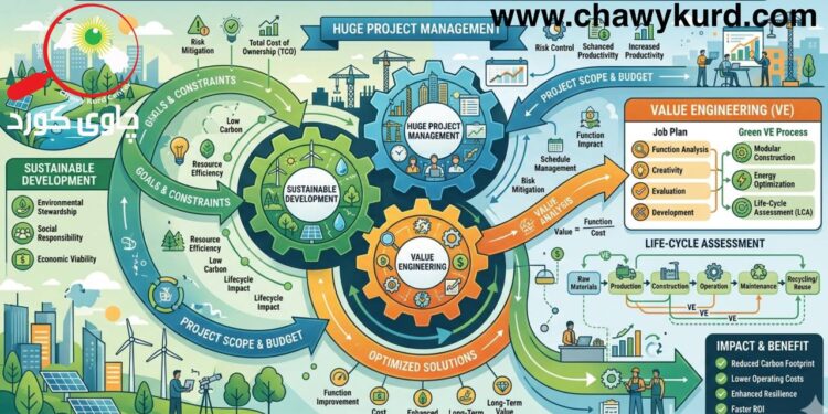 شیکاری پێگەی ئەندازیاری بەها لە گەشەپێدانی بەردەوام بەرهەمداری زیاتر و بەڕێوەبردنی پڕۆژە زەبەلاحەکان   